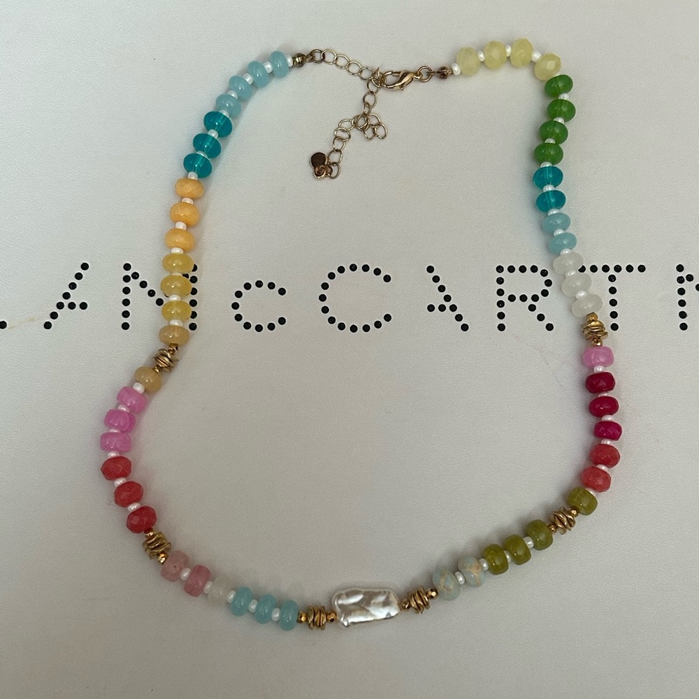 New Multi Stone Stackable Necklace - image 1